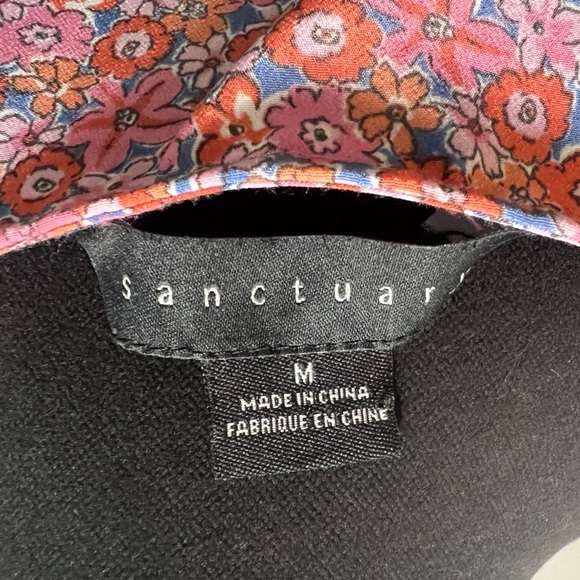 Sanctuary Feminine Floral Pink Puff Sleeve Button Down Blouse - Picture 4 of 5